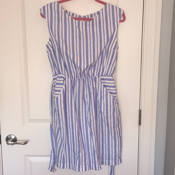 Merona Dresses & Skirts - Merona Jumper/Romper - Blue & White - Size Medium